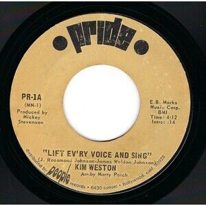 Kim Weston ‎45 RPM - Lift Ev'ry Voice And Sing / This Is America - Pride VG+